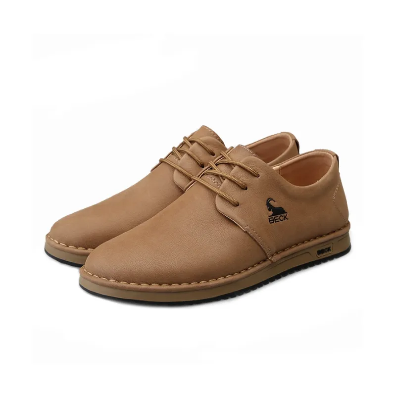 BECK Dress Shoes Men Low Top Blue-4