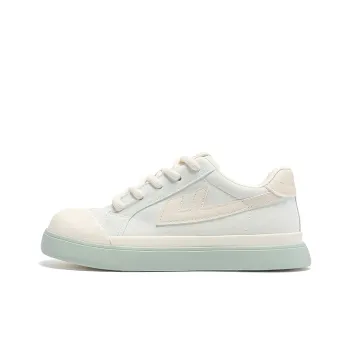 Warrior Canvas Shoes Durable Breathable Lightweight Low Top Casual Shoes Women's Light Green Beige