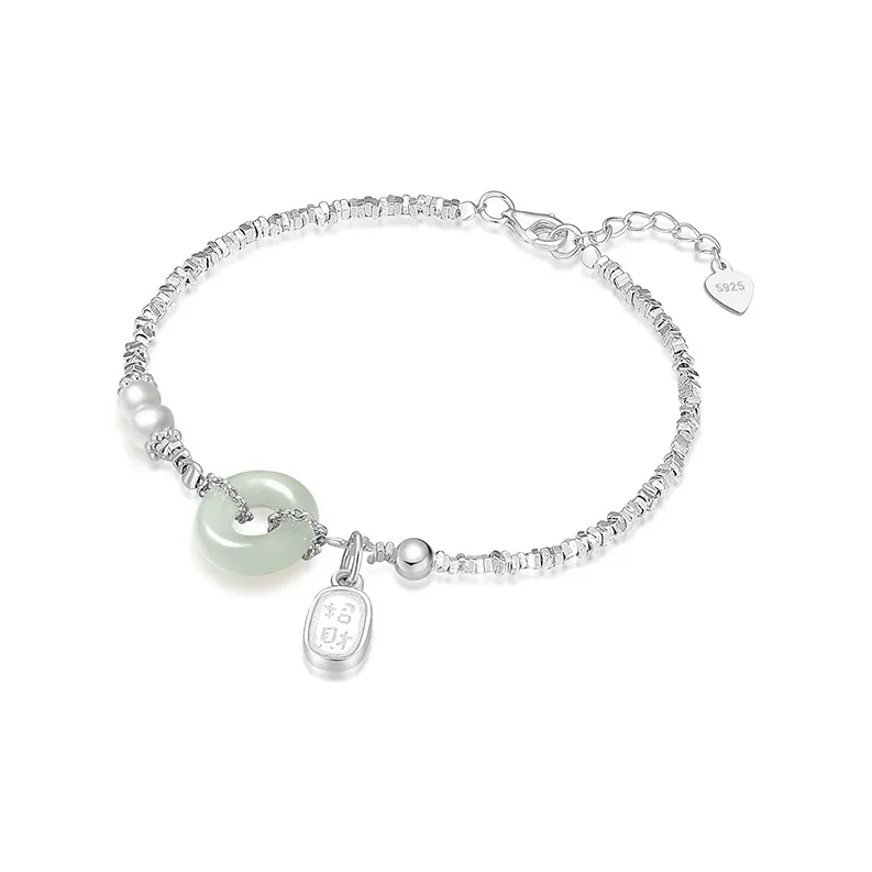 CHAOHONGJI Bracelets Pale Greenish White Jade Women's-1