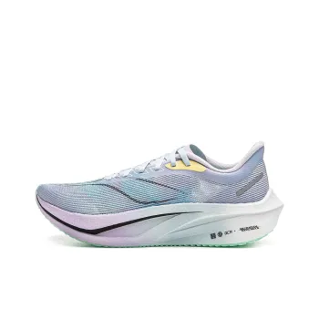 LINING Feidian 4 Challenger Running Shoes Women's Low Top Light Mist Purple/Vero Rose Purple/Fluorescent Ice Cyan