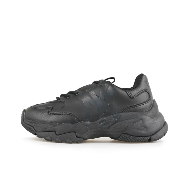 MLB Big Ball Chunky Cushioning, Slip Resistant, Lightweight, Height Enhancing Low Top Chunky Sneakers Unisex Black-0