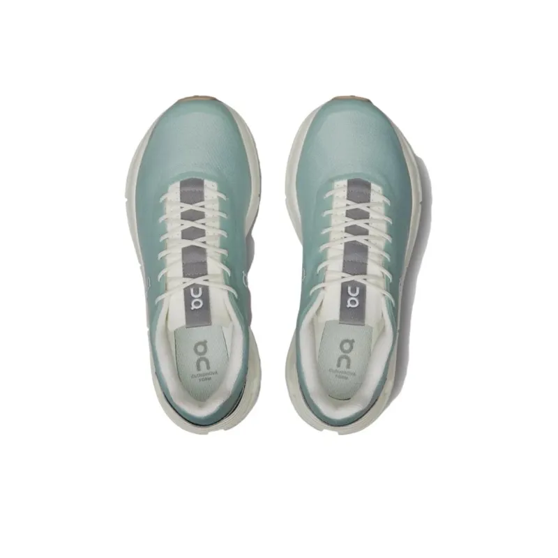 On Cloudnova Cushioning, Wear Resistant Low Top Running Shoes Women's Gray Green-4