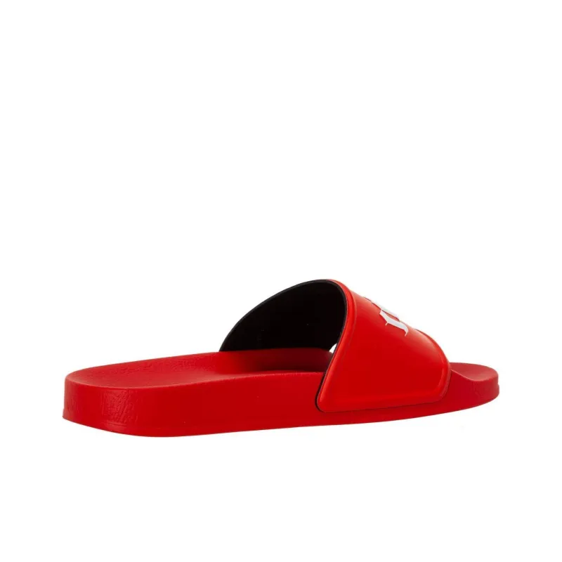 PALM ANGELS Pool Slides Red White-1