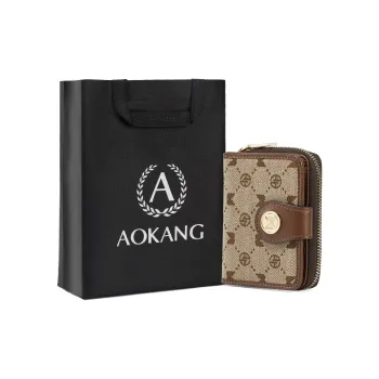 AOKANG Fabric, Synthetic Leather Coin Purse Regular Women's Ebony Coffee