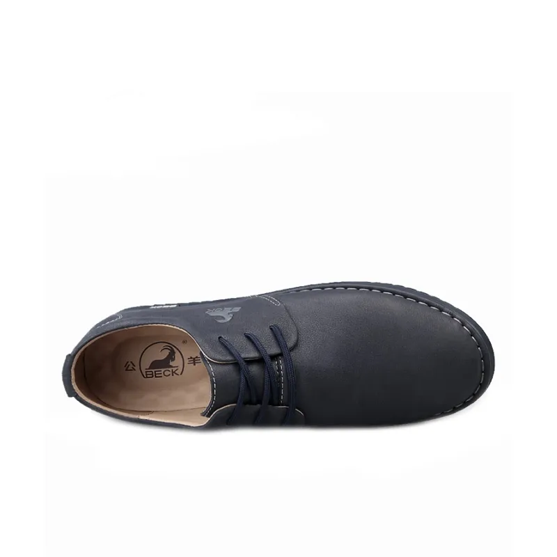 BECK Dress Shoes Men Low Top Blue-8