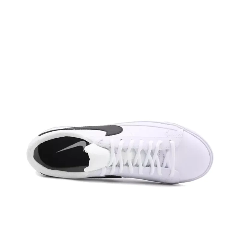 Nike Blazer Low Leather 'White Black'-3