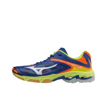 Mizuno Wave Lightning Z3 Anti-Slip And Wear-Resistant Breathable Low-Top Running Shoes Unisex Blue Orange White