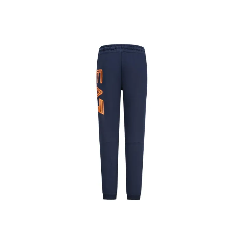 EMPORIO ARMANI EA7 SS24 Knitted Sports Pants Men's Navy Blue-1