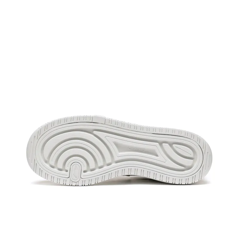 LiNing Future C1 Slip Resistant Cushioning Low Top Skateboard Shoes Women's White Silver-2