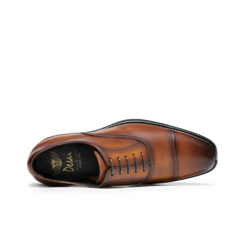 Desai Dress Shoes Men Low Top Black, Brown-2