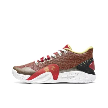 XTEP Lin Generation Low Top Basketball Shoes Men's Red Yellow
