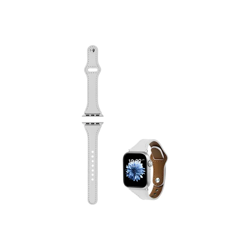 SHIRUI Small Round Pendant Accessories Genuine Leather Strap Watch Bands 38/40/45/ Unisex-21