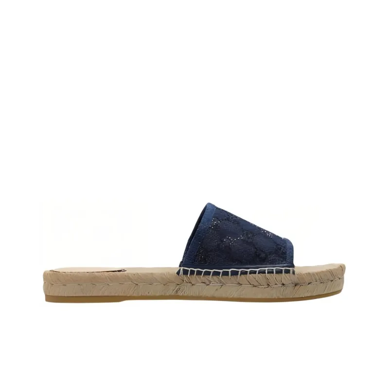 GUCCI Slide Slippers Women's Blue-1