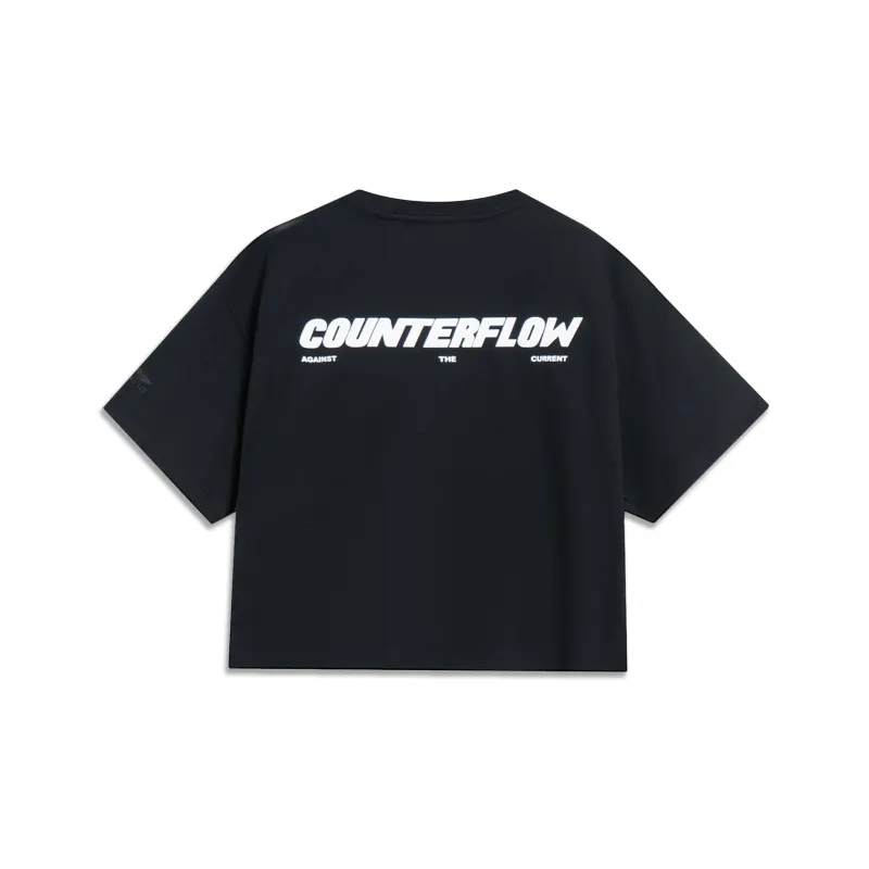 LINING Sports Life Collection Crop Tops Women's Black-1