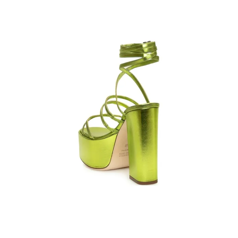 Paris Texas Melena Metallic Ankle Strapped Platform Sandals Women's-3