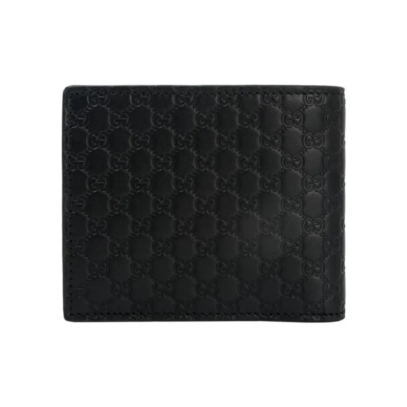 GUCCI Leather Wallet Men's Black-0