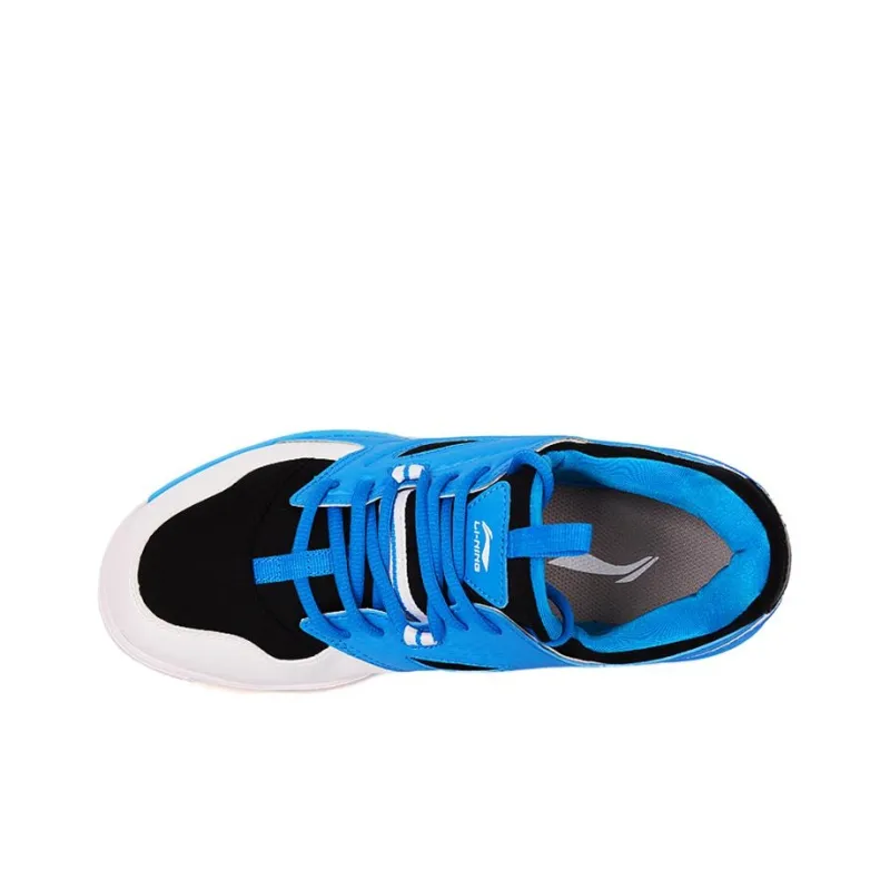 LiNing Shock Absorbers With Slip Resistant And Abrasion Resistant Properties Low Top Badminton Shoes Men's Blue Black-1