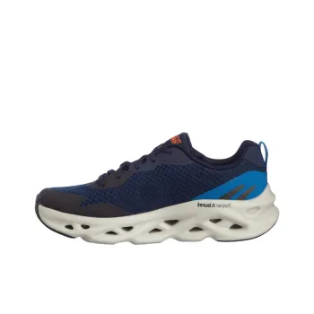 Skechers Go Run Swirl Tech Durable Breathable Lightweight Low-Top Running Shoes Men's Blue Black
