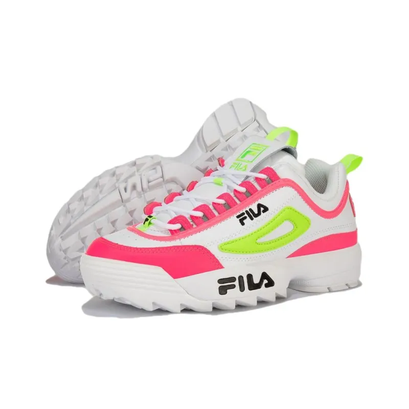 FILA Disruptor 2 Cushioning Low-Top Tennis Shoes Women's White Pink-2