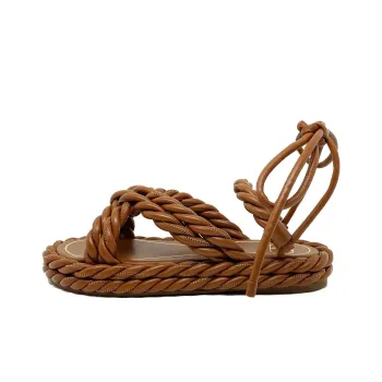 Valentino The Rope Strap Sandals Women's Brown