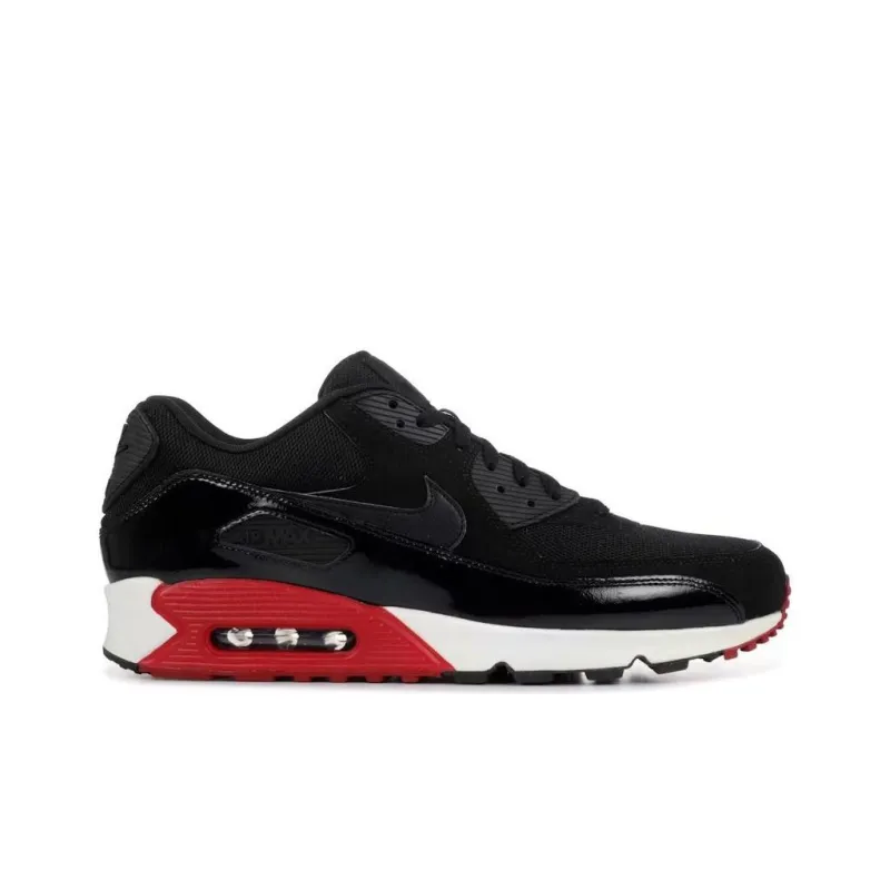 Nike Air Max 90 Essential Black Gym Red White-1