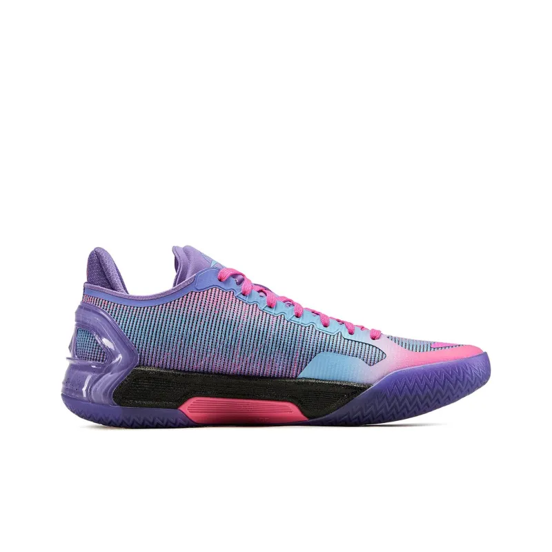 LiNing Blade 4V2 Cushioning Slip Resistant Lightweight Rebound Low Top Performance Basketball Shoes Men's Blue Purple-1