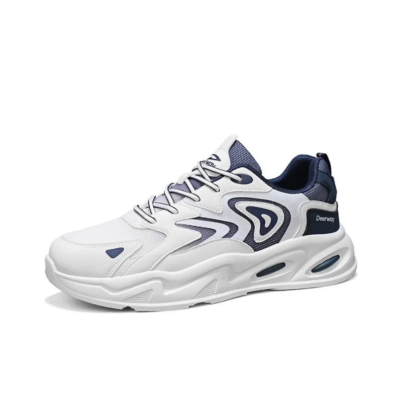 DEERWAY Cushioning Coverage Height Increasing Balance Support Low Top Platform Casual Chunky Sneakers Men's-11