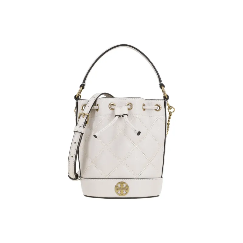 TORY BURCH TB Willa Leather Bucket Bags Shoulder Bag Crossbody Bag Handbag Mini Women's White-0