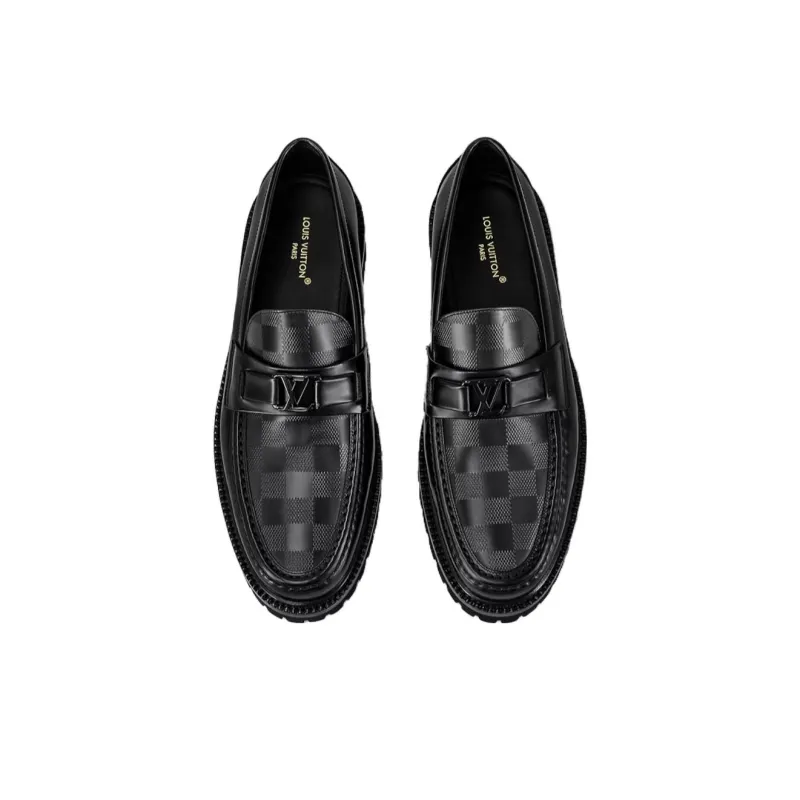 LOUIS VUITTON Major Loafers Men's Black-4
