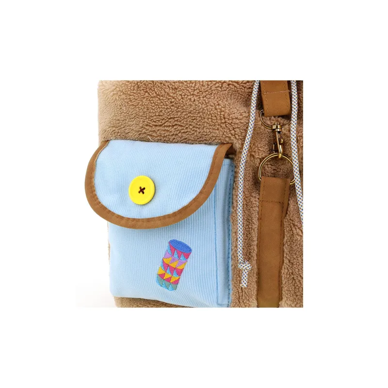 Disney Plush Backpack Unisex Brown-4
