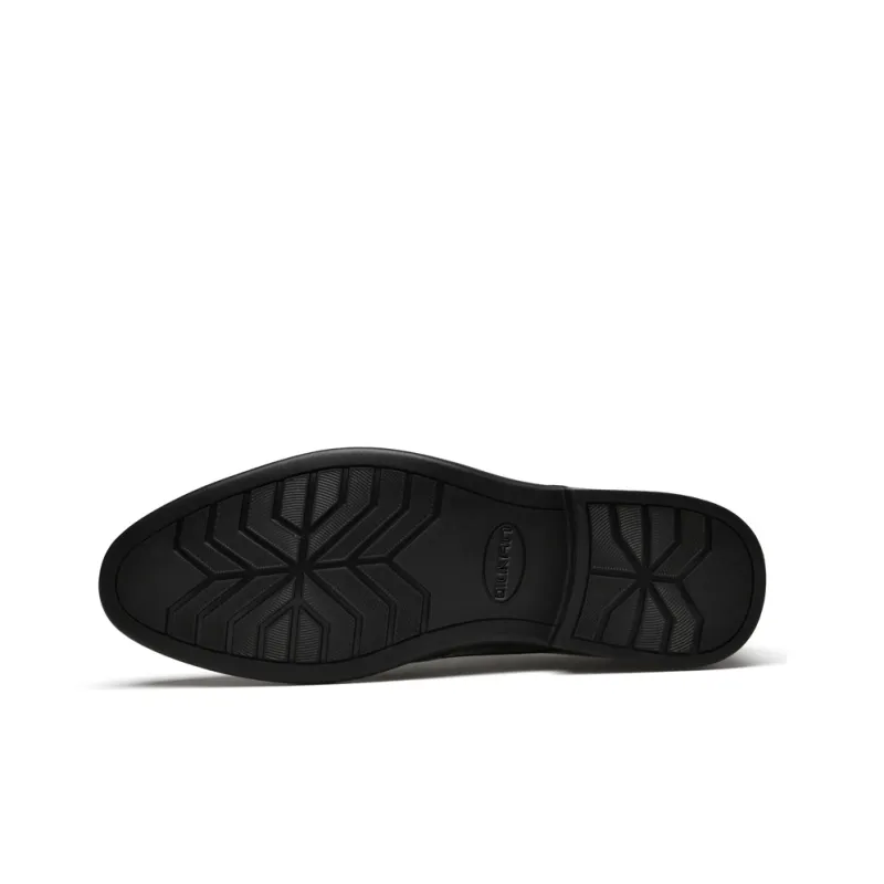DILIKAN Dress Shoes Men Low Top Black-5