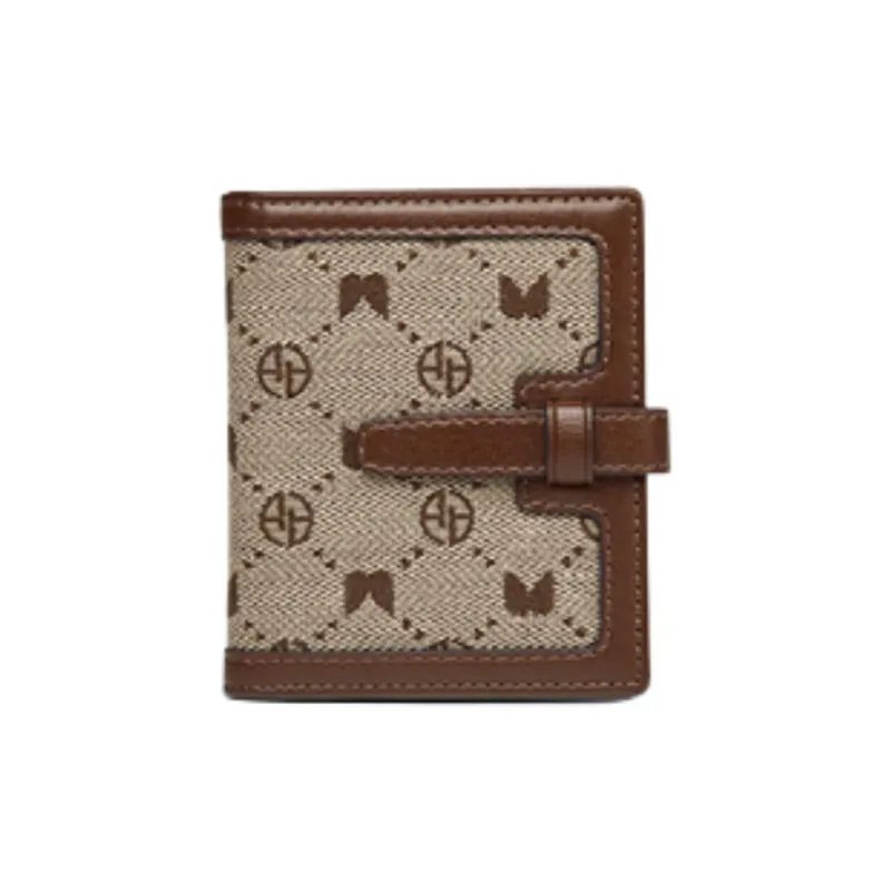 AOKANG Fabric Coin Purse Mini Women's Ebony Coffee-1