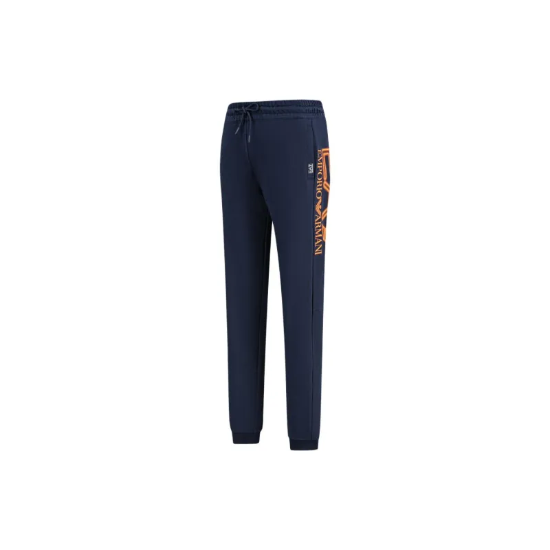 EMPORIO ARMANI EA7 SS24 Knitted Sports Pants Men's Navy Blue-2