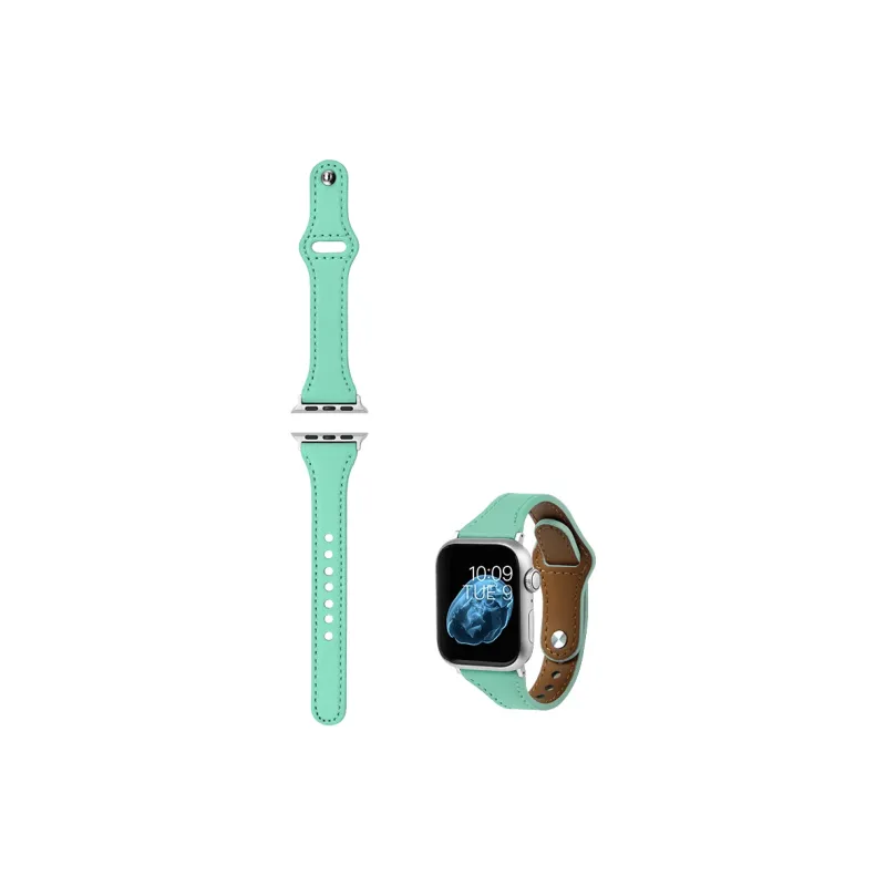 SHIRUI Small Round Pendant Accessories Genuine Leather Strap Watch Bands 38/40/45/ Unisex-7