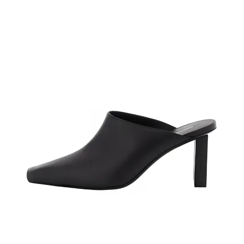 Courrèges 70mm Square-toe Leather Mules