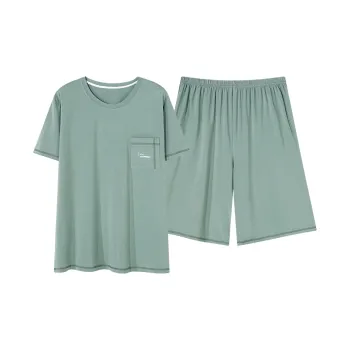 CAIHENGTONG Pajama Set Men's Twilight Green