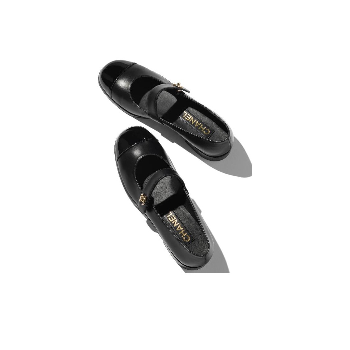 CHANEL Mary Jane Shoes 2cm Women's Black Original Shoe Box
