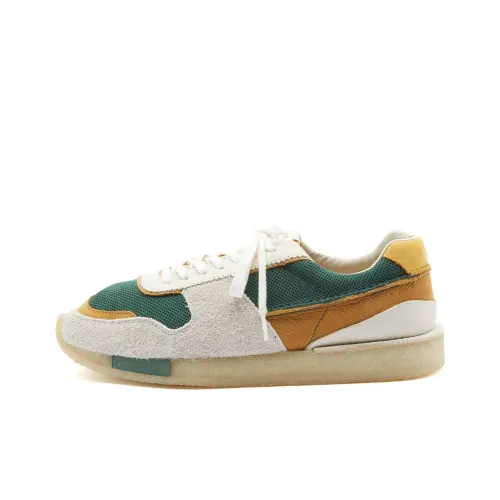 Clarks Originals Low Top Casual Shoes Men's Gray Green