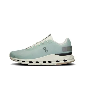 On Cloudnova Cushioning, Wear Resistant Low Top Running Shoes Women's Gray Green
