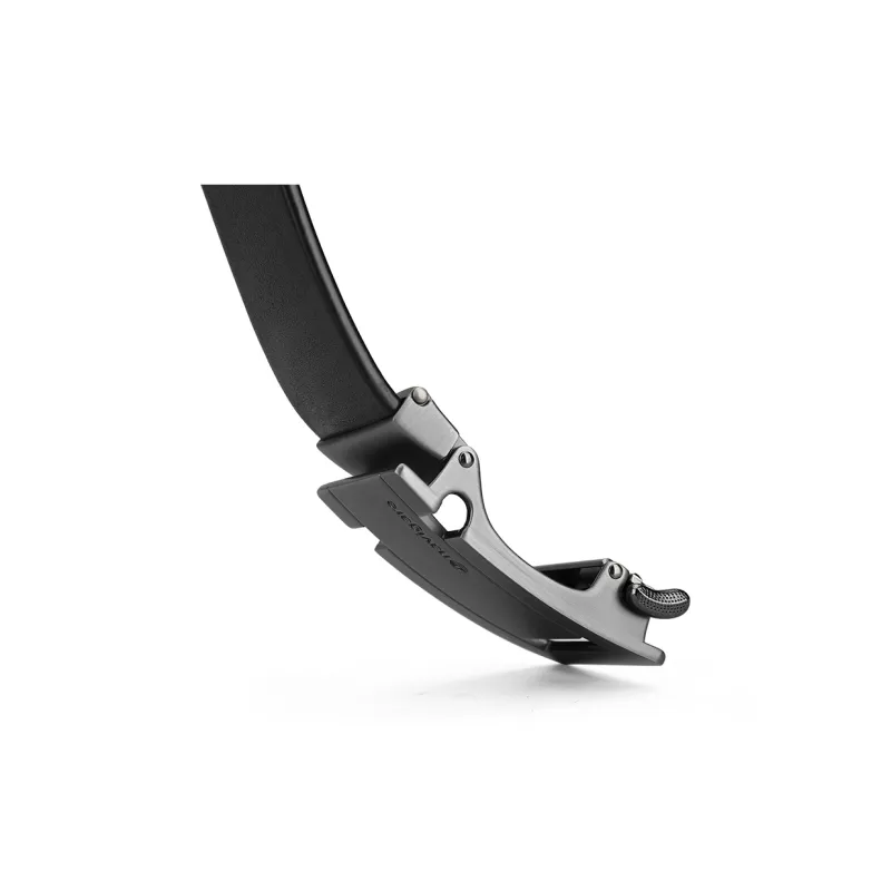 NAVIGARE Top Grain Cow Leather Belt Belt Men's Matte Gunmetal Black Gun Width  3.5cm-10