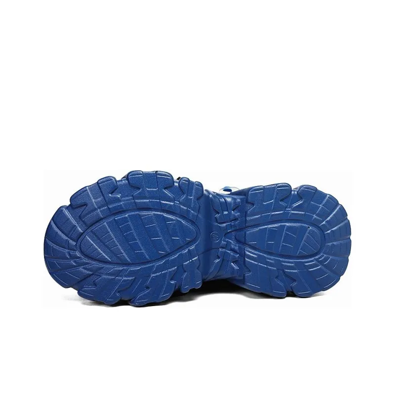ORD Cushioned Anti Slip Wear Resistant Lightweight Height Increasing Low Top Chunky Sneakers 7cm Unisex Blue-4