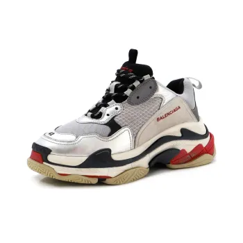 Balenciaga Women's Triple S Sneaker 'Silver Black Red'