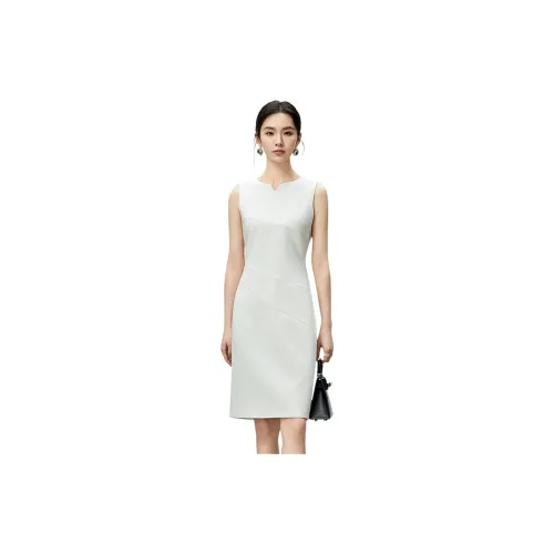 SENTUBILA Sleeveless Dresses Women's Milk White