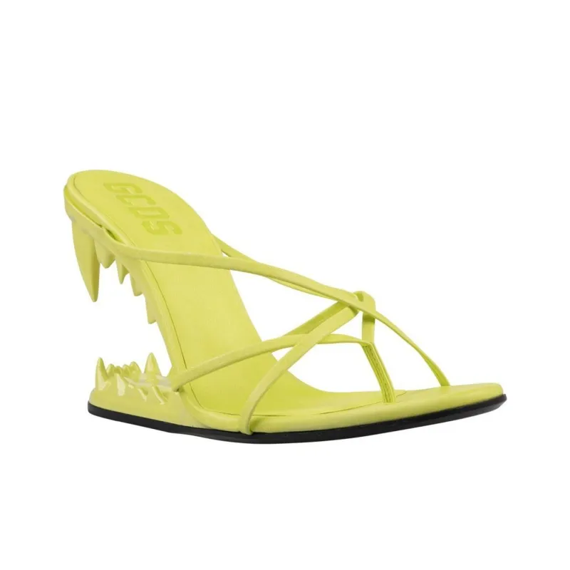 GCDS Morso Flip Flops Women's Yellow-2