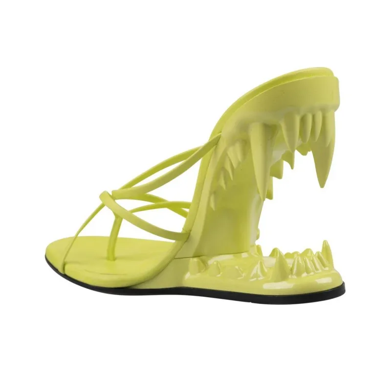 GCDS Morso Flip Flops Women's Yellow-4