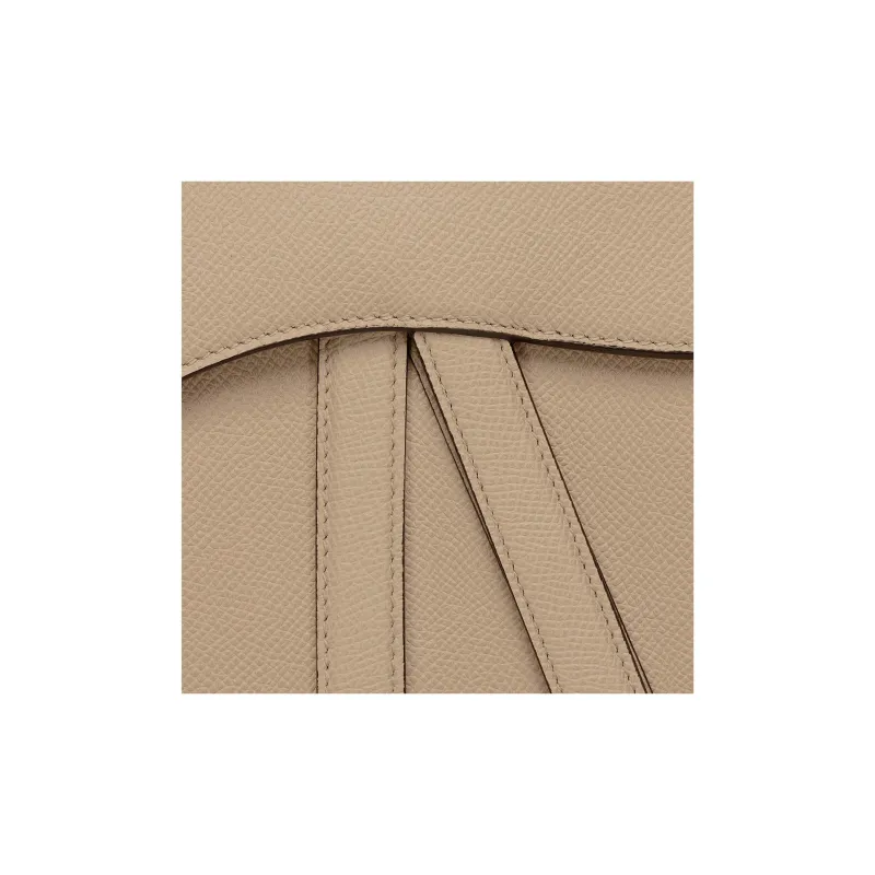 DIOR Saddle Grain Calfskin Saddle Bag, Shoulder Bag, Crossbody Bag, Handbag Women's Sand-4