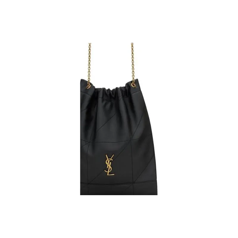 SAINT LAURENT Jamie Lambskin Handbag Shoulder Bag Women's Black-5