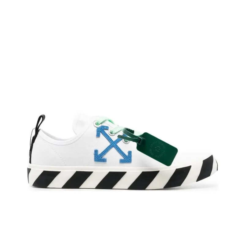 OFF WHITE Hybrid Low Vulcanized Canvas White Navy Blue-1