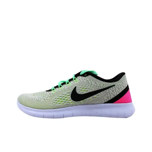 Nike Free RN White/Black-Volt-Pink Blast Women's