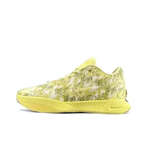 Nike Lebron 21 Slip Resistant Low Top Basketball Shoes Men's Yellow